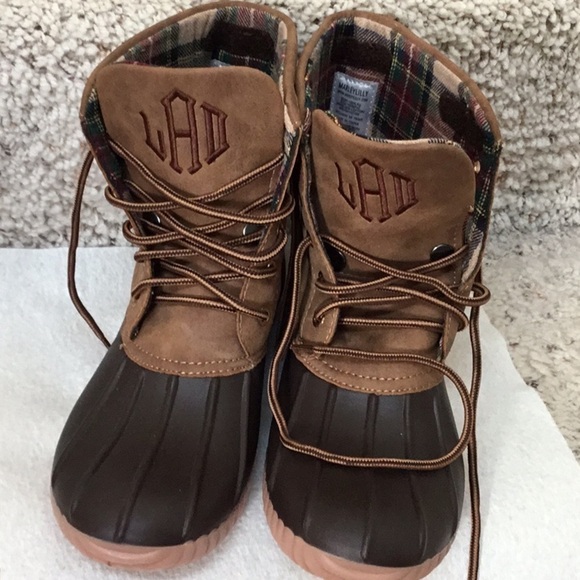 MARLEYLILLY monogrammed boots for women size 8 - Picture 3 of 13